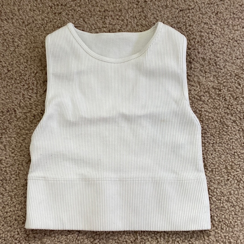 Gillyhicks white racer back tank top